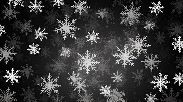 Zdjęcie grafika mrozu na tle śniegu