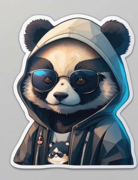 Grafika Panda Streetwear inspirowana stylem retro z technologią Ghibli Touch