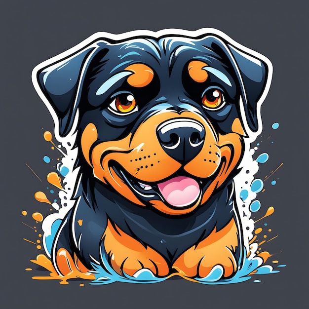 Grafika wektorowa Rottweilera