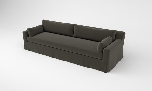 Grafitowy Sofa Widok boczny Meble Renderowanie 3D