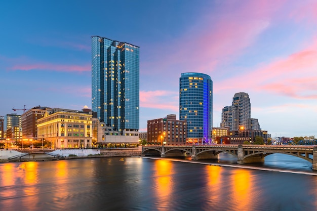 Grand Rapids Michigan Usa Downtown Skyline