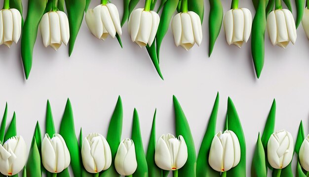 Granica kwiatów tulipanów