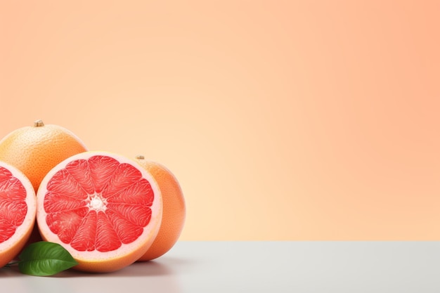 Grapefruit citrus banner Generate Ai