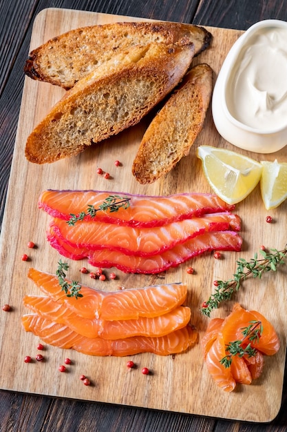 Gravlax Z łososia Ze śmietaną