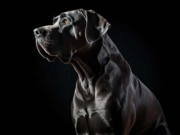 Zdjęcie great dane dog studio shot izolowany na czystym tle generatywna sztuczna inteligencja