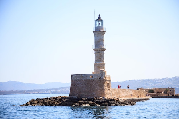 Grecja Kreta portowa latarnia morska Chania