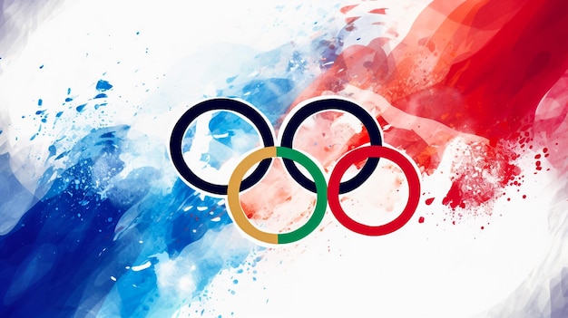 Zdjęcie grecja listopad 2023 3d symbol igrzysk olimpijskich izolowany na białym tle