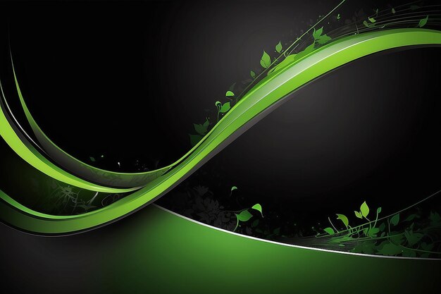 Zdjęcie green and black ppt background