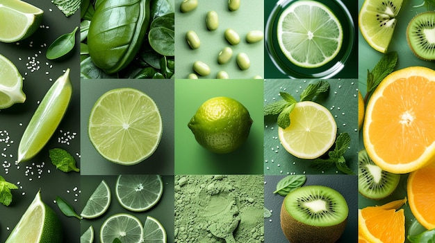 Green Goodness Health Food Collage