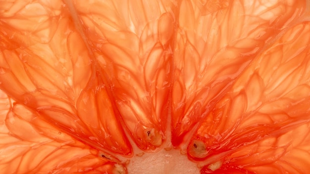 Grejpfrutowy plasterek makro tekstura tło owoców cytrusowych grejpfruta