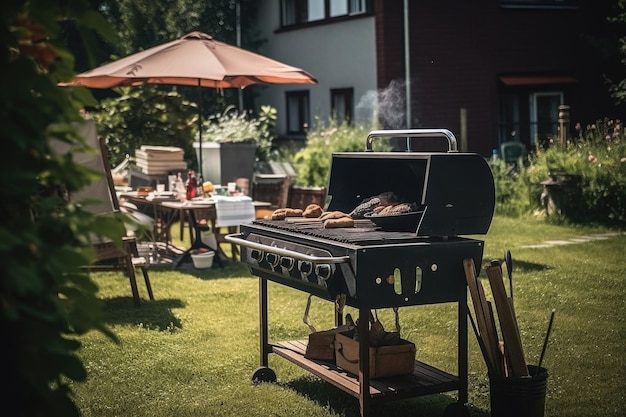 Grill Grill Rodzinna impreza plenerowa w weekend Generativeve AI