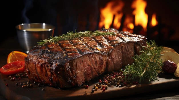 Grilled Ribeye Beef Steak Herbs Spices Background Images Hd Wallpapers Background Image