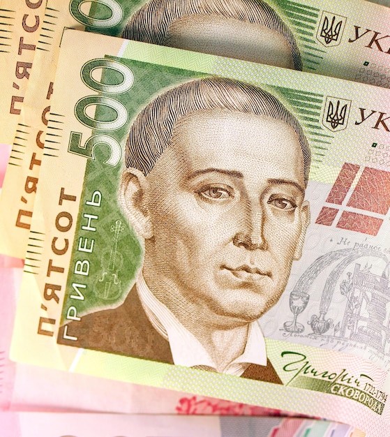 Grivna ukraińskie banknoty pieniężne