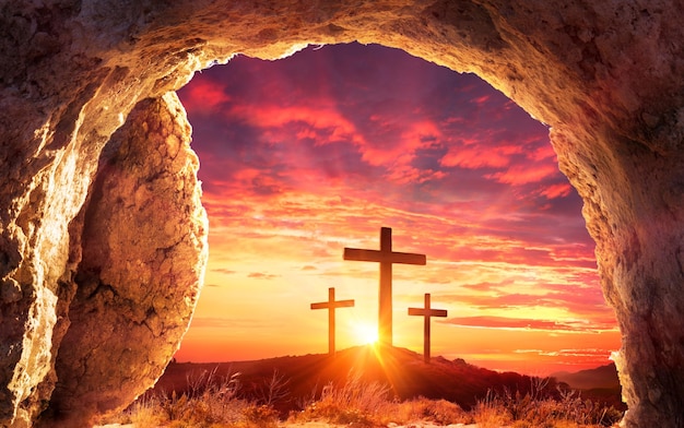 Grób Jezusa Chrystusa krzyż Wielkanoc zmartwychwstanie