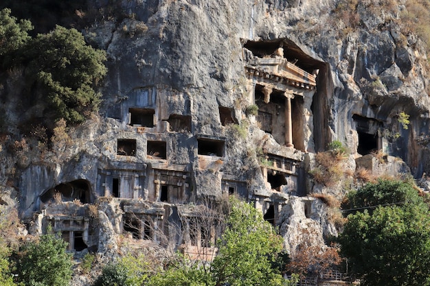 Grobowce licyjskie Turcja Grobowce króla Fethiye