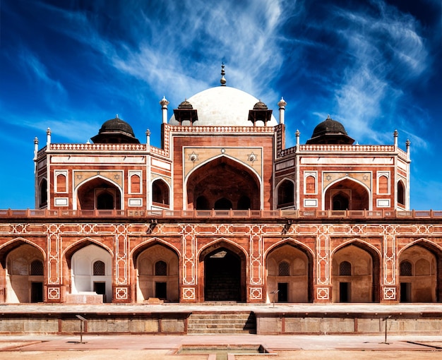 Grobowiec Humayuna Delhi Indie Miejsce Światowego Dziedzictwa UNESCO Widok z przodu