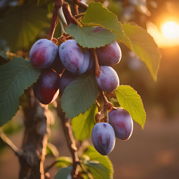 gromada winogron wiszących na drzewie