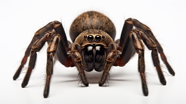 Ground Spider Closeup na białym tle