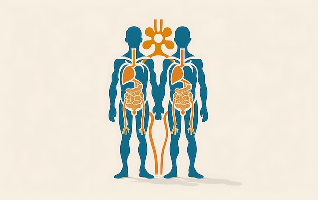 Zdjęcie gruczoły ludzkiego ciała gruczoł tarczycy skupienie anatomia na prostym zwykłym tle medycznym