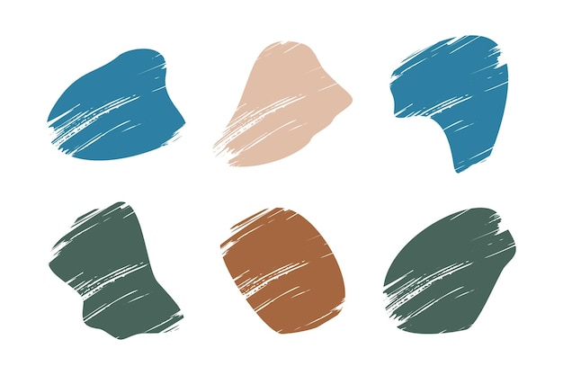Grunge Blobs Fluid Shapes piktogram symbol ilustracja wizualna Zestaw