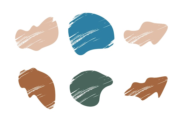 Grunge Blobs Fluid Shapes piktogram symbol ilustracja wizualna Zestaw