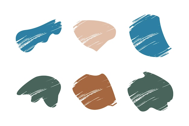 Grunge Blobs Fluid Shapes piktogram symbol ilustracja wizualna Zestaw