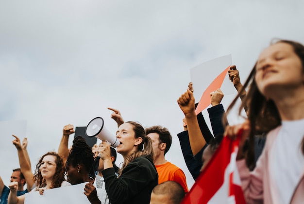 Grupa amerykańskich aktywistów protestuje