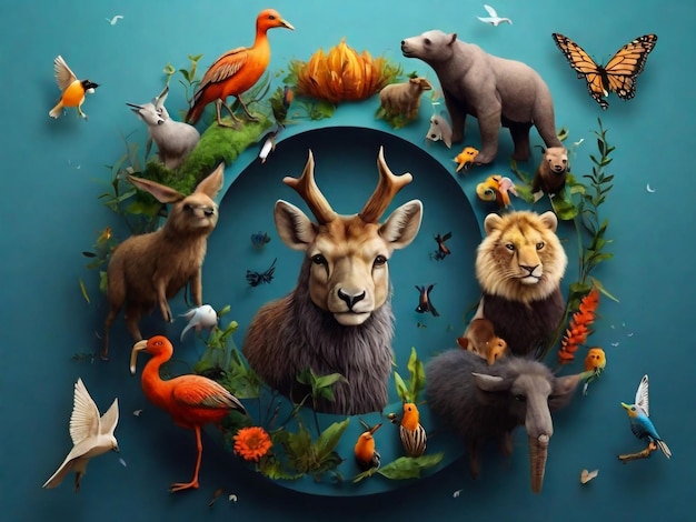 Grupa dzikich zwierząt