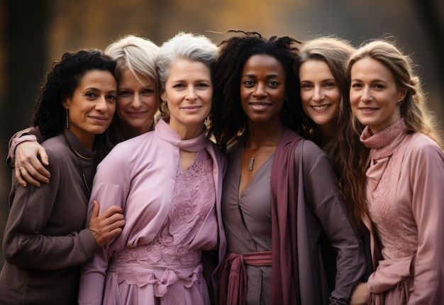 Grupa kobiet stojących razem