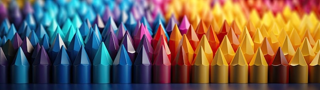 grupa kolorowych ołówków