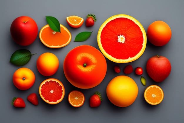 Grupa pomarańczy, z których jedna jest pomarańczowa, a druga pomarańczowa.
