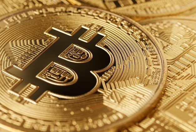 Grupa złotych bitcoinów