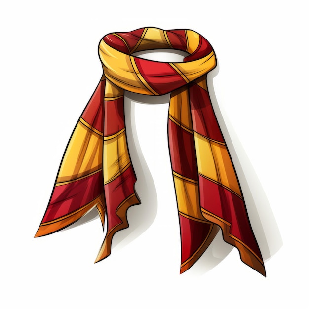 Gryffindor House Scarf Klasyczny Wektorowy Projekt Uniformy Szkoły w Hogwarcie