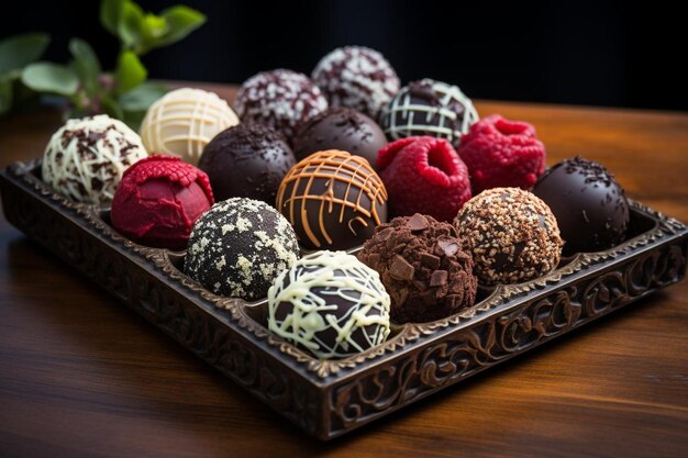 Grzeszne pokusy Gourmet Kakao Truffle Najlepsze Truffle Czekolada zdjęcie