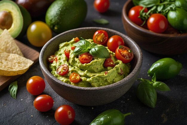 Guacamole Dip Bowl z pomidorem wiśniowym