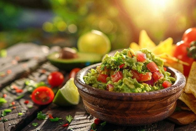 Guacamole meksykańskie jedzenie wygenerowane przez AI