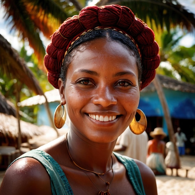 Guadeloupe kobieta z Guadeloupe typowy obywatel krajowy