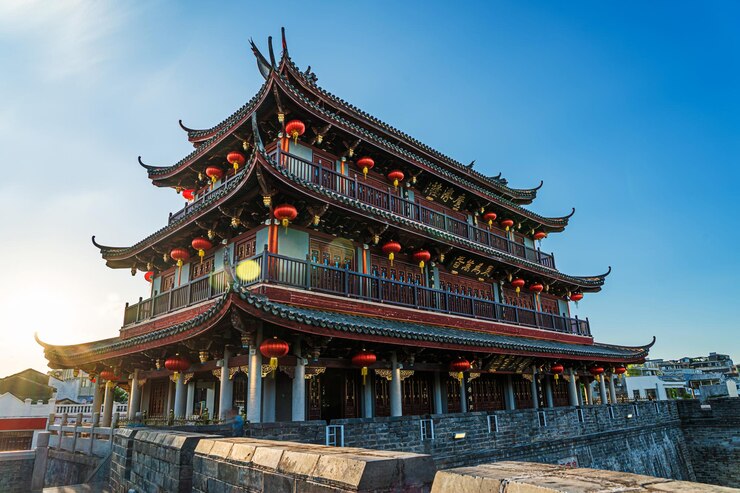 Zdjęcie guangjimen chaozhou miasto prowincja guangdong chiny