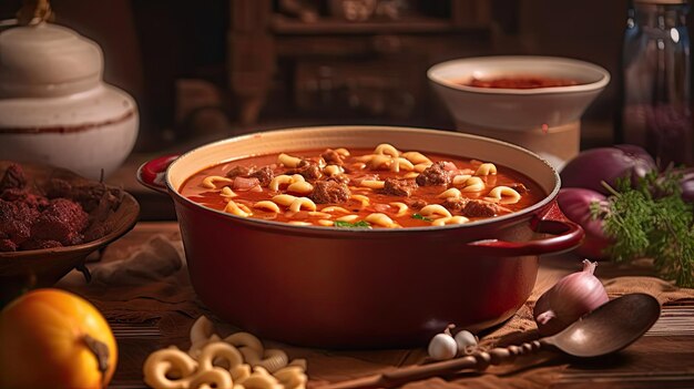 Gulasz to zupa lub gulasz z mięsa i warzyw doprawiony papryką