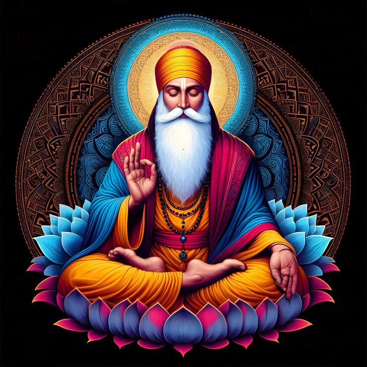 Zdjęcie guru nanak gurpurab lub szczęśliwy guru nanak jayanti gurpurab życzenia zdjęcia przesłania cytaty facebook post