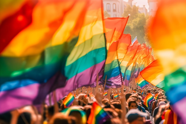 GutaiInspired Pride Parade Dynamiczny pokaz kolorowych flag i radosnych ruchów