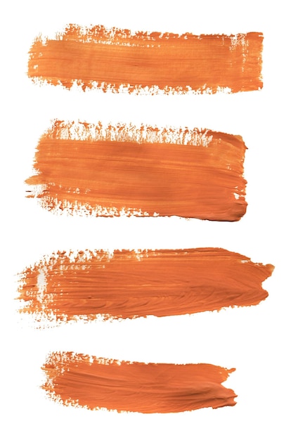 Gwasz pomarańczowy kolor tła Zestaw clipart Pociągnięcia pędzlem ilustracja czerwone plamy Odpryski Clipart Elementy projektu Rozpryski farby