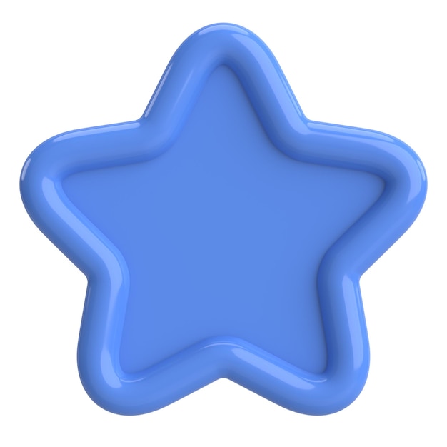 Gwiazda 3D Ikona gwiazdy Ilustracja 3D