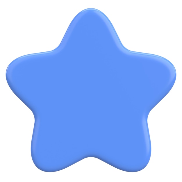Zdjęcie gwiazda 3d ilustracja 3d w kształcie gwiazdy