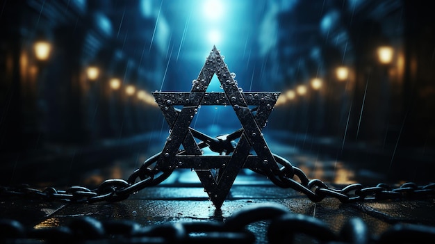Zdjęcie gwiazda dawida, starożytny symbol, emblemat w kształcie sześcioramiennej gwiazdy, kultura magen, wiara izraelscy żydzi, symbolika, symbolika, flaga, emblemat