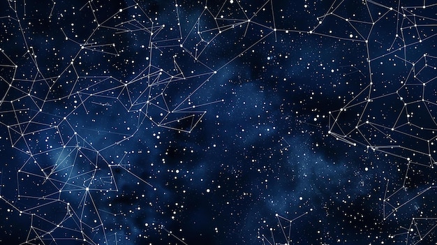 Zdjęcie gwiazdiste nocne niebo jest pięknym widokiem, niezliczone gwiazdy na niebie przypominają o rozległości wszechświata.