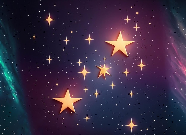 Zdjęcie gwiazdy i pył gwiezdny ilustrują surrealistyczny wszechświat fantasy
