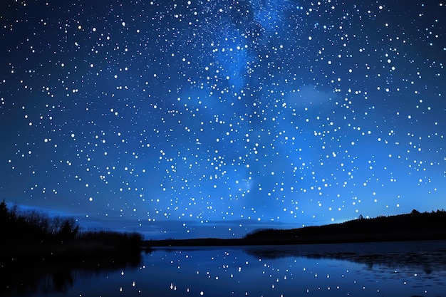 Zdjęcie gwiazdy na niebieskim nocnym niebie