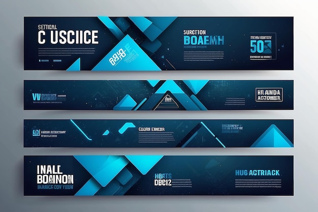 Zdjęcie gym abstrakcyjny banner projektowanie szablonu internetowego ustaw poziomy nagłówek web banner nowoczesny geometryczny niebieski trójkąt okładka nagłówek tło do projektowania strony internetowej