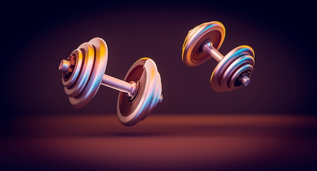 Gym Dumbbells 3d Tło